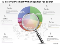 Business Diagram 3d Colorful Pie Graph With Magnifier Data Search PowerPoint Slide Business Diagram 3d Colorful Pie Graph With Magnifier Data Search PowerPoint Slide