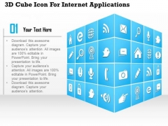 Business Diagram 3d Cube Icon For Internet Applications Presentation Template Business Diagram 3d Cube Icon For Internet Applications Presentation Template