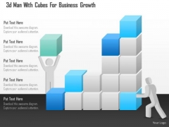Business Diagram 3d Man With Cubes For Business Growth Presentation Template Business Diagram 3d Man With Cubes For Business Growth Presentation Template