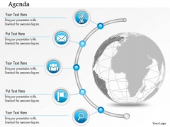 Business Diagram Agenda Globe With Semi Circle Timeline Icons Presentation Template Business Diagram Agenda Globe With Semi Circle Timeline Icons Presentation Template