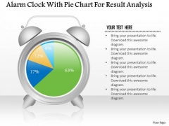 Business Diagram Alarm Clock With Pie Chart For Result Analysis PowerPoint Slide Business Diagram Alarm Clock With Pie Chart For Result Analysis PowerPoint Slide