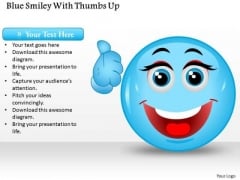 Business Diagram Blue Smiley With Thumbs Up Presentation Template Business Diagram Blue Smiley With Thumbs Up Presentation Template