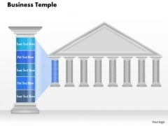 Business Diagram Business Temple With Pillar Text Presentation Template
