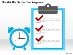 Business Diagram Checklist With Clock For Time Management Presentation Template Business Diagram Checklist With Clock For Time Management Presentation Template