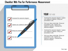 Business Diagram Checklist With Pen For Performance Measurement Presentation Template Business Diagram Checklist With Pen For Performance Measurement Presentation Template