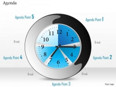 Business Diagram Clock To Show Five Different Agendas With Breaks Presentation Template Business Diagram Clock To Show Five Different Agendas With Breaks Presentation Template