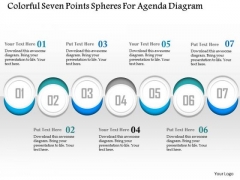 Business Diagram Colorful Seven Points Spheres For Agenda Diagram Presentation Template Business Diagram Colorful Seven Points Spheres For Agenda Diagram Presentation Template