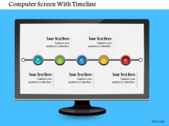 Business Diagram Computer Screen With Timeline Presentation Template Business Diagram Computer Screen With Timeline Presentation Template