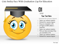 Business Diagram Cute Smiley Face With Graduation Cap For Education Presentation Template Business Diagram Cute Smiley Face With Graduation Cap For Education Presentation Template