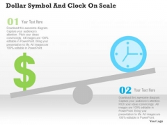 Business Diagram Dollar Symbol And Clock On Scale Presentation Template Business Diagram Dollar Symbol And Clock On Scale Presentation Template