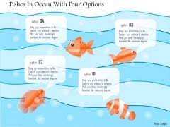 Business Diagram Fishes In Ocean With Four Options Presentation Template Business Diagram Fishes In Ocean With Four Options Presentation Template