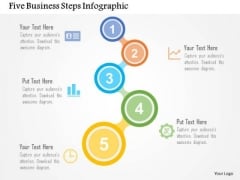 Business Diagram Five Business Steps Infographic Presentation Template Business Diagram Five Business Steps Infographic Presentation Template