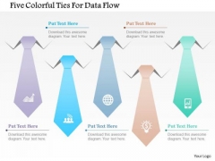Business Diagram Five Colorful Ties For Data Flow Presentation Template Business Diagram Five Colorful Ties For Data Flow Presentation Template