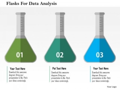 Business Diagram Flasks For Data Analysis Presentation Template