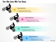 Business Diagram Four Bike Icons With Text Boxes Presentation Template Business Diagram Four Bike Icons With Text Boxes Presentation Template