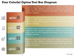 Business Diagram Four Colorful Option Text Box Diagram Presentation Template