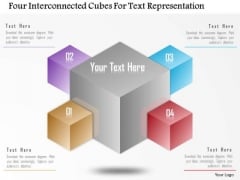 Business Diagram Four Interconnected Cubes For Text Representation Presentation Template Business Diagram Four Interconnected Cubes For Text Representation Presentation Template