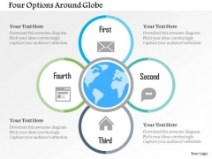 Business Diagram Four Options Around Globe Presentation Template Business Diagram Four Options Around Globe Presentation Template