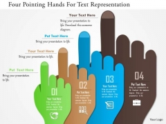 Business Diagram Four Pointing Hands For Text Representation Presentation Template Business Diagram Four Pointing Hands For Text Representation Presentation Template