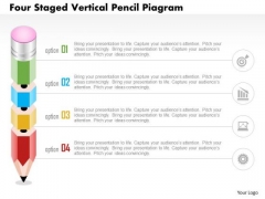 Business Diagram Four Staged Vertical Pencil Diagram Presentation Template Business Diagram Four Staged Vertical Pencil Diagram Presentation Template