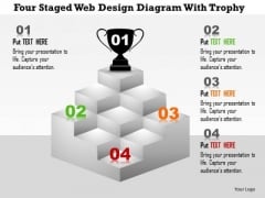 Business Diagram Four Staged Web Design Diagram With Trophy Presentation Template Business Diagram Four Staged Web Design Diagram With Trophy Presentation Template