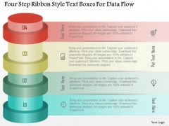 Business Diagram Four Step Ribbon Style Text Boxes For Data Flow PowerPoint Template Business Diagram Four Step Ribbon Style Text Boxes For Data Flow PowerPoint Template