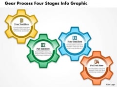 Business Diagram Gear Process Four Stages Info Graphic Presentation Template Business Diagram Gear Process Four Stages Info Graphic Presentation Template