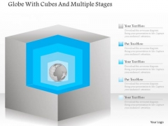 Business Diagram Globe With Cubes And Multiple Stages PowerPoint Template Business Diagram Globe With Cubes And Multiple Stages PowerPoint Template