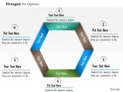 Business Diagram Hexagon Six Options Info Graphic Presentation Template