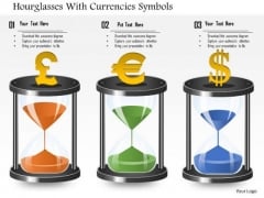 Business Diagram Hourglasses With Currencies Symbols Presentation Template Business Diagram Hourglasses With Currencies Symbols Presentation Template