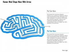 Business Diagram Human Mind Shape Maze With Arrow PowerPoint Template Business Diagram Human Mind Shape Maze With Arrow PowerPoint Template