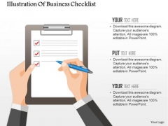 Business Diagram Illustration Of Business Checklist Presentation Template Business Diagram Illustration Of Business Checklist Presentation Template
