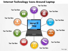 Business Diagram Internet Technology Icons Around Laptop Presentation Template Business Diagram Internet Technology Icons Around Laptop Presentation Template