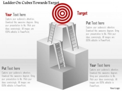 Business Diagram Ladder On Cubes Towards Target Presentation Template Business Diagram Ladder On Cubes Towards Target Presentation Template