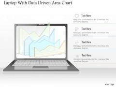 Business Diagram Laptop With Data Driven Area Chart PowerPoint Slide Business Diagram Laptop With Data Driven Area Chart PowerPoint Slide