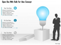 Business Diagram Open Box With Bulb For Idea Concept Presentation Template Business Diagram Open Box With Bulb For Idea Concept Presentation Template