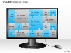 Business Diagram Puzzle Computer Screen Presentation Template Business Diagram Puzzle Computer Screen Presentation Template