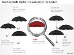 Business Diagram Red Umbrella Under The Magnifier For Search Presentation Template Business Diagram Red Umbrella Under The Magnifier For Search Presentation Template