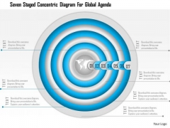 Business Diagram Seven Staged Concentric Diagram For Global Agenda Presentation Template