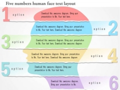 Business Diagram Six Numbers Human Face Text Layout Presentation Template Business Diagram Six Numbers Human Face Text Layout Presentation Template