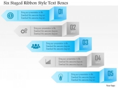 Business Diagram Six Staged Ribbon Style Text Boxes Presentation Template Business Diagram Six Staged Ribbon Style Text Boxes Presentation Template