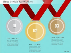 Business Diagram Three Medals For Winners Presentation Template
