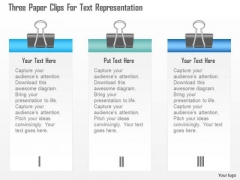 Business Diagram Three Paper Clips For Text Representation Presentation Template Business Diagram Three Paper Clips For Text Representation Presentation Template