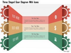 Business Diagram Three Staged Gear Diagram With Icons PowerPoint Template Business Diagram Three Staged Gear Diagram With Icons PowerPoint Template