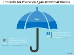 Business Diagram Umbrella For Protection Against External Threats Presentation Template