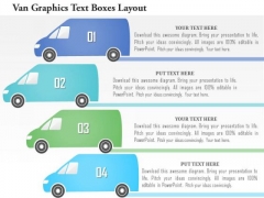 Business Diagram Van Graphics Text Boxes Layout Presentation Template