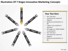 Business Flow Diagram Of 7 Stages Innovative Marketing Concepts Ppt PowerPoint Templates