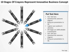 Business Flow Diagrams Of Crayons Represent Innovative Concept Ppt PowerPoint Slide