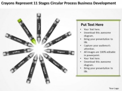 Business Flowcharts 11 Stages Circular Process Development Ppt PowerPoint Templates