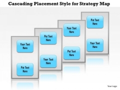 Business Framework Cascading Placement Style For Strategy Map PowerPoint Presentation